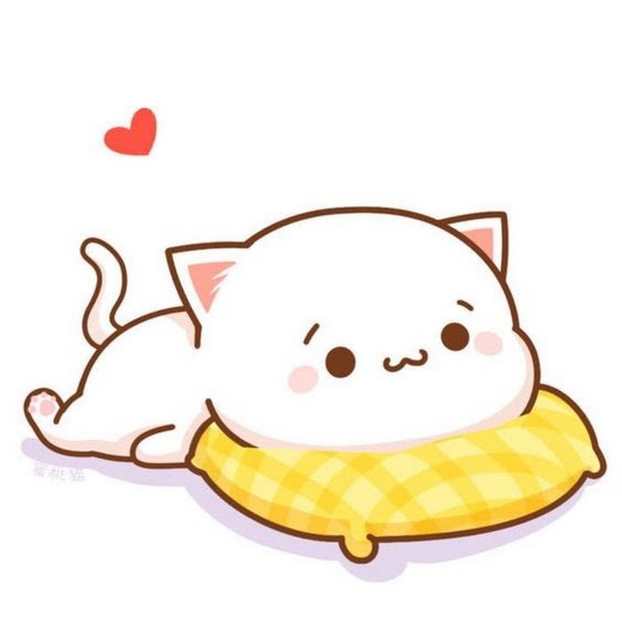 Mèo anime dễ thương với biểu cảm ngây thơ, phù hợp làm hình nền