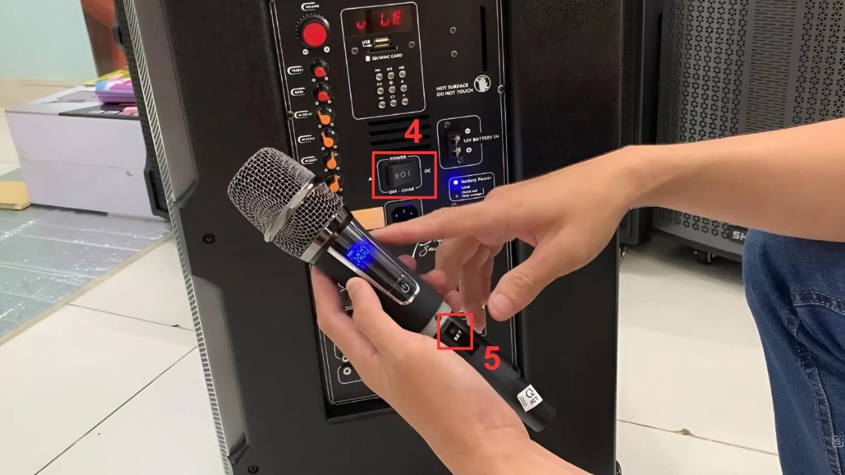 Hoàn tất dò tần số micro và loa kéo