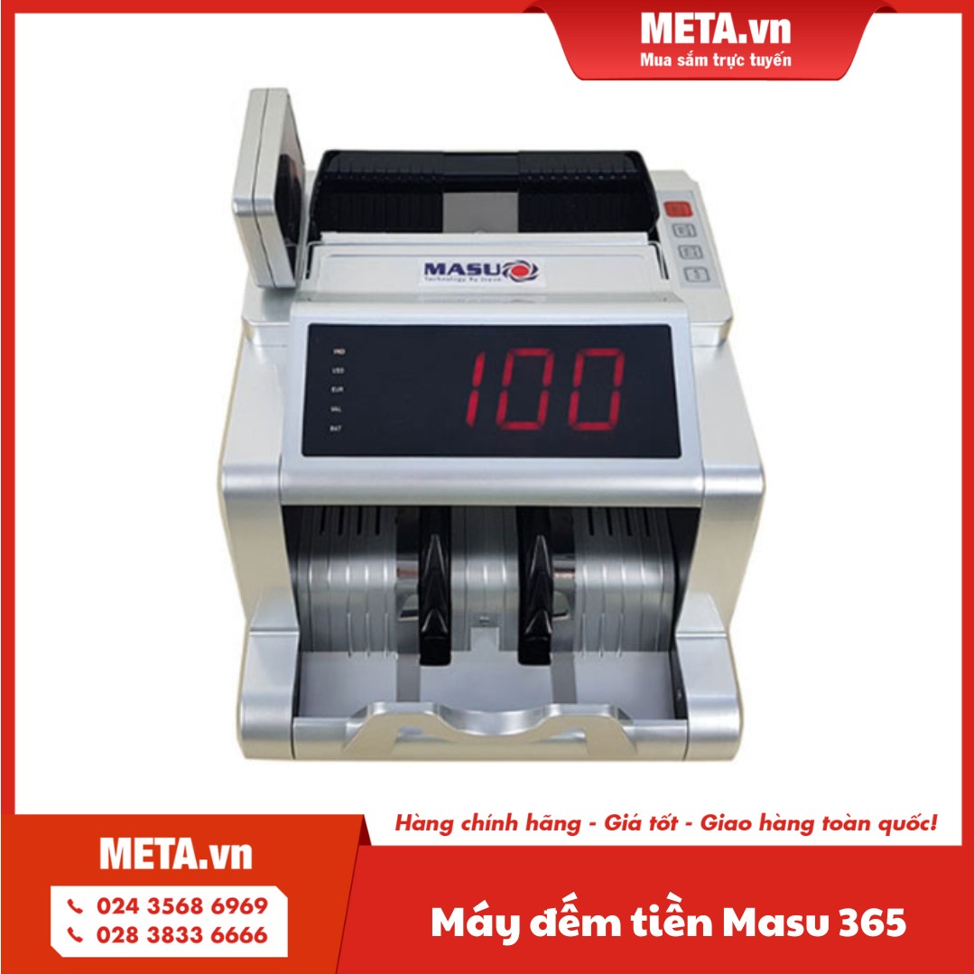 Máy đếm tiền Masu 365 với thiết kế hiện đại và tốc độ đếm vượt trội