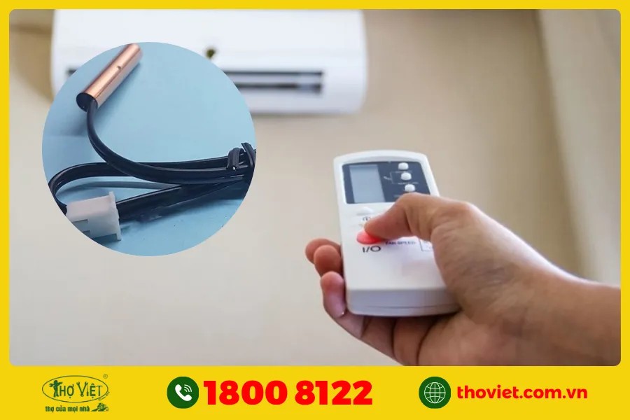 Kiểm tra và thay thế cảm biến nhiệt độ phòng khi bị hỏng để sửa lỗi F1