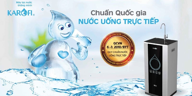 Máy lọc nước Karofi với thiết kế hiện đại, sang trọng