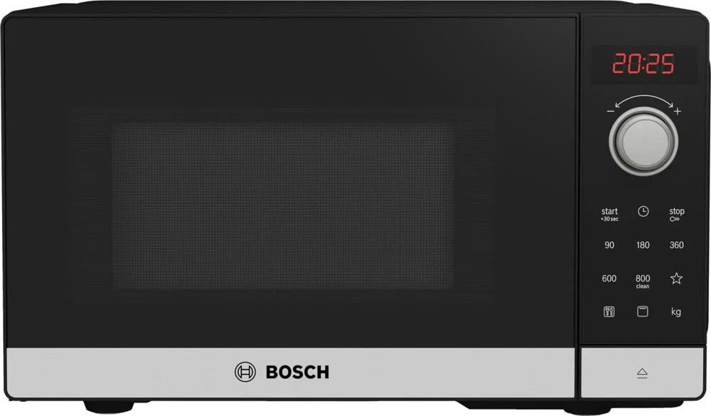 Lò vi sóng Bosch để bàn có thiết kế nhỏ gọn, tích hợp chức năng nướng giúp việc nướng mực khô trở nên đơn giản hơn.