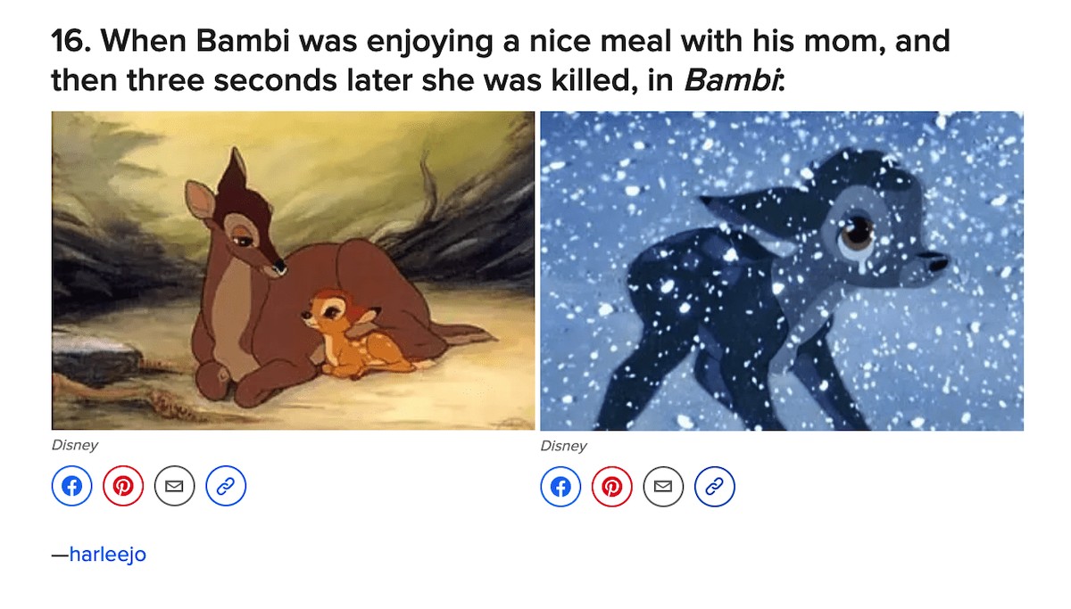 Những mất mát và cái chết được kịch tính hóa trong phim Disney có thể không phù hợp với tâm lý trẻ thơ