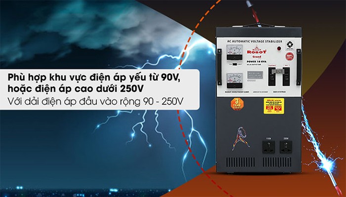 Chọn ổn áp theo điện áp đầu vào